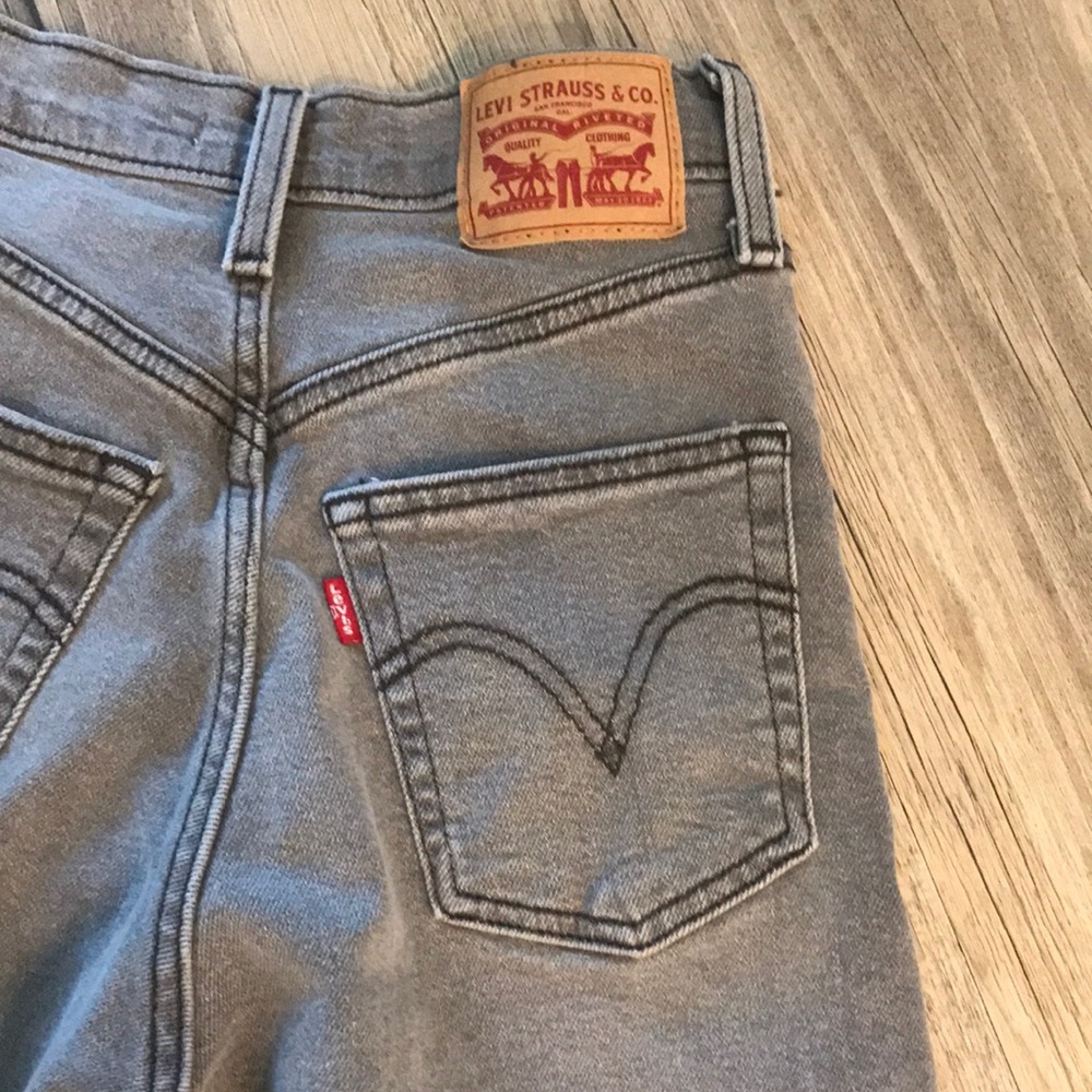 Levi’s Ribcage Straight Ankle Jeans | Size 24 | Gray | High Rise - Picture 8 of 15